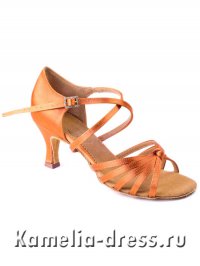 CHA-CHA---2100-(8cm)-Dark-Tan-Satin