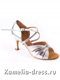 SAMBA-2307-(5cm)-Siver-Leather+Sparkle